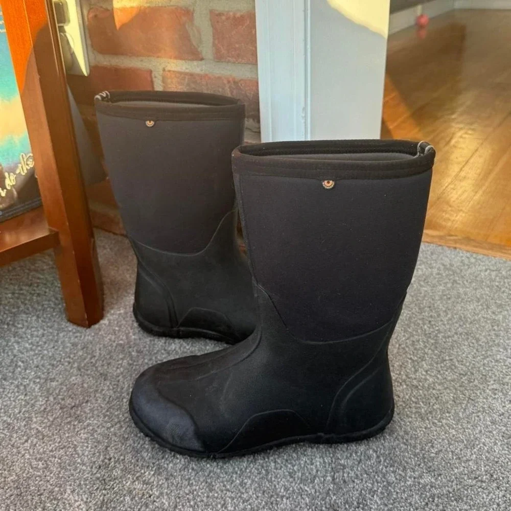 Bogs Classic High Kids Black Rubber Insulated Waterproof Winter Boots Youth Sz 5